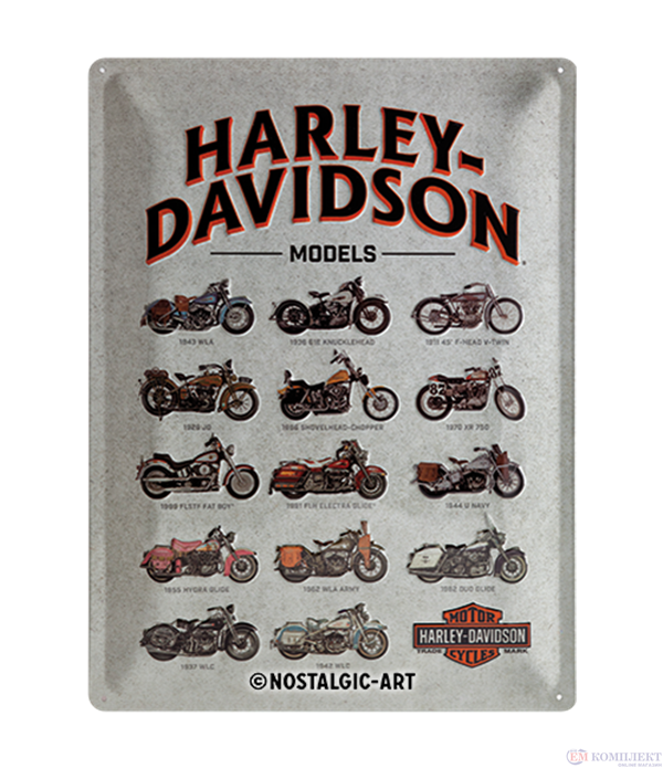 Табела ретро метална Harley Davidson Years /XL/  30x40см.