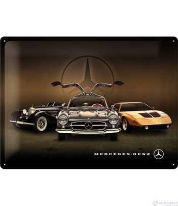 Табела ретро метална MERCEDES 3 Cars /XL/  30x40см.