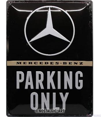 Табела ретро метална MERCEDES Parking /XL/  30x40см.