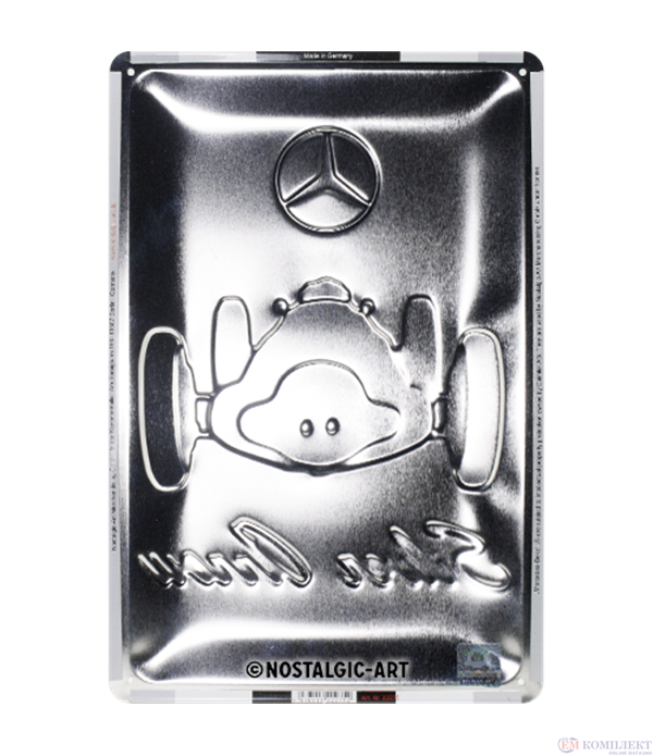 Табела ретро метална Mercedes Silver arrow /L/  20x30см.