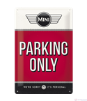 Табела ретро метална Mini Cooper Parking /L/  20x30см.