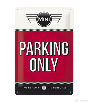Табела ретро метална Mini Cooper Parking /L/  20x30см.