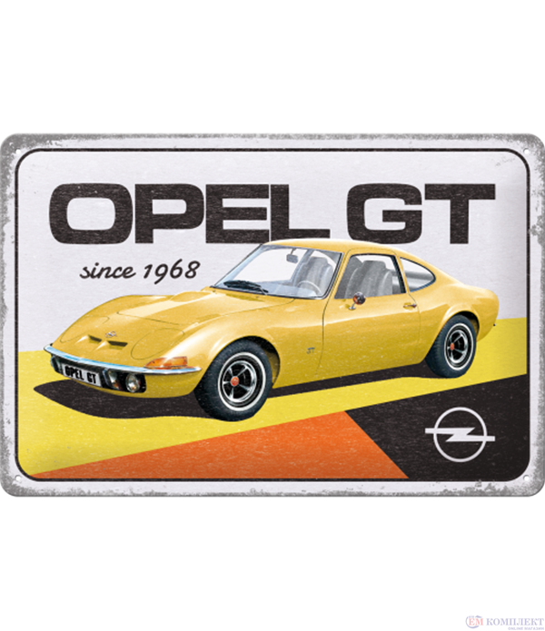 Табела ретро метална OPEL GT 1968 /L/  20x30см.