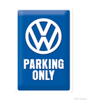 Табела ретро метална Parking Volkswagen Only /L/  20x30см.