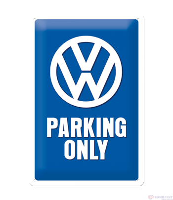 Табела ретро метална Parking Volkswagen Only /L/  20x30см.