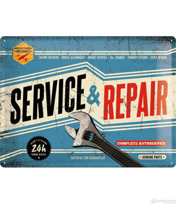 Табела ретро метална Service and Repair /XL/  30x40см.