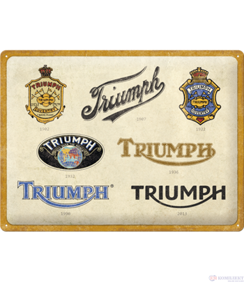 Табела ретро метална TRIUMPH Logo Evolution /XL/  30x40см.