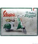 Табела ретро метална VESPA Italian Legend /XL/  30x40см.