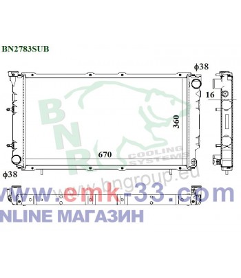 РАДИАТОР ВОДЕН SUBARU...