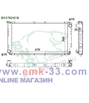 РАДИАТОР ВОДЕН SUBARU...