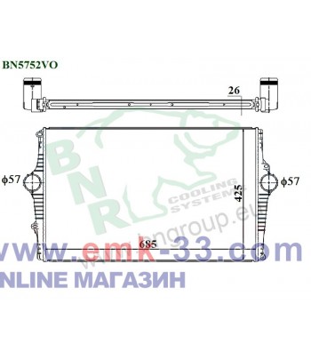 РАДИАТОР ИНТЕРКУЛЕР VOLVO...
