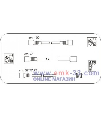 КАБЕЛИ СВЕЩИ OPEL OMEGA A...