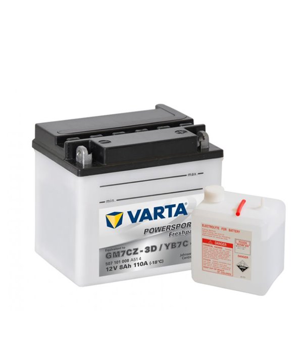 АКУМУЛАТОР 12V 07 (AH) VARTA POWERSPORTS FRESHPACK