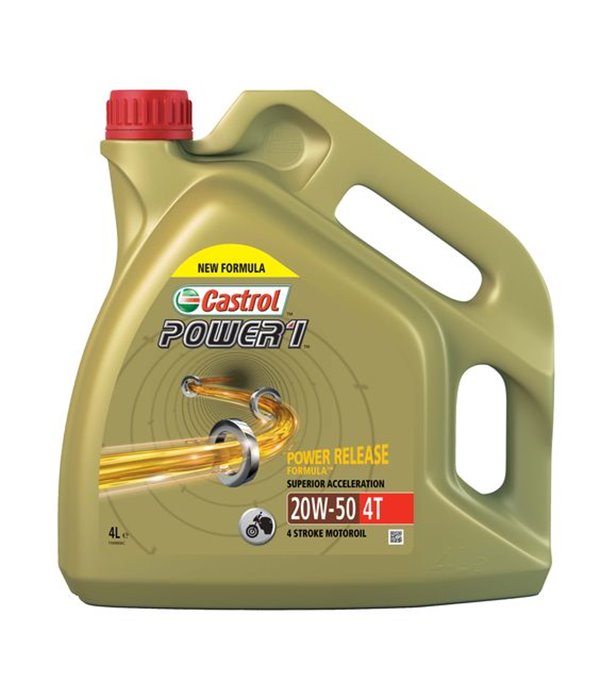 МАСЛО ДВИГАТЕЛНО CASTROL POWER 1 4T 20W50 за 4-тактови двигатели 4Л.