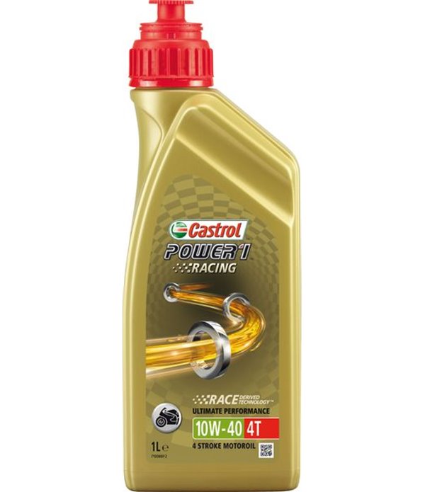 МАСЛО ДВИГАТЕЛНО CASTROL POWER 1 RACING 4T 10W40 за 4-тактови двигатели 1Л.