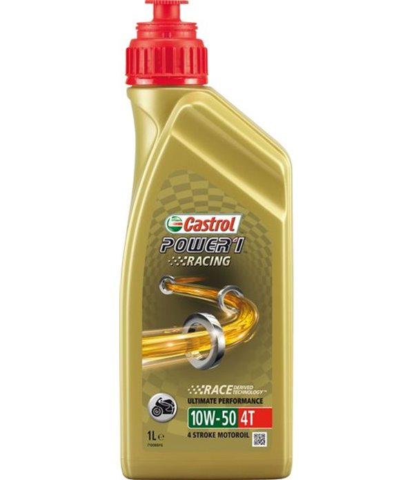 МАСЛО ДВИГАТЕЛНО CASTROL POWER 1 RACING 4T 10W50 за 4-тактови двигатели 1Л.