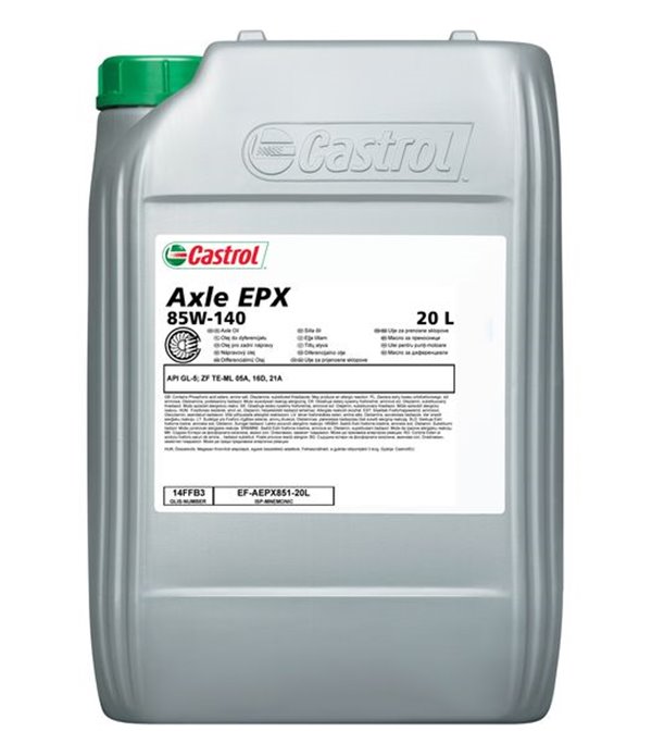 МАСЛО ТРАНСМИСИОННО CASTROL EPX AXLE 85W140 20Л.