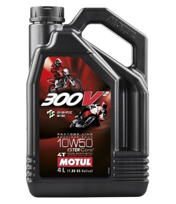 МАСЛО ДВИГАТЕЛНО MOTUL 300V² 4T FACTORY LINE 10W50 4 Л.