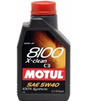 МАСЛО ДВИГАТЕЛНО MOTUL 8100 X-CLEAN 5W40 208 Л.