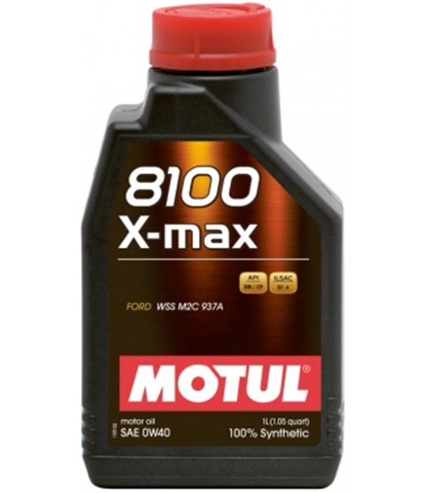 МАСЛО ДВИГАТЕЛНО MOTUL 8100 X-MAX 0W40 60 Л.