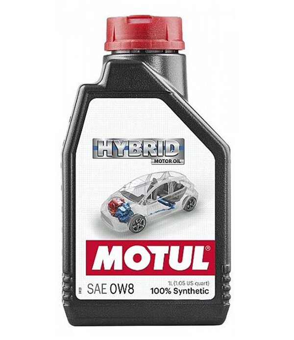 МАСЛО ДВИГАТЕЛНО MOTUL HYBRID 0W8 1 Л.