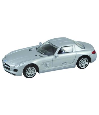 МАКЕТ НА КОЛИЧКА СИВА MERCEDES SLS 1:43 - MODELS