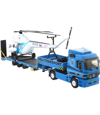 МАКЕТ НА КАМИОН HELITRANSPORT 58 31Х20Х9СМ.1:48  - MONTI SYSTEM
